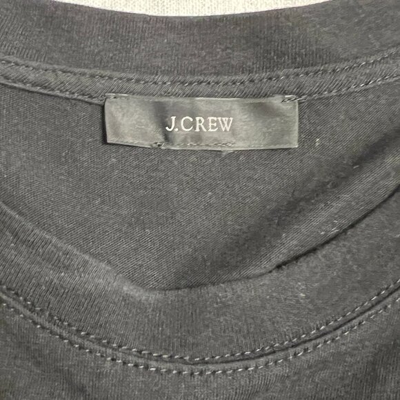 J. Crew Black Tiered Ruffle Sleeve Dress Cotton Size S Casual Summer Dress - Picture 4 of 8